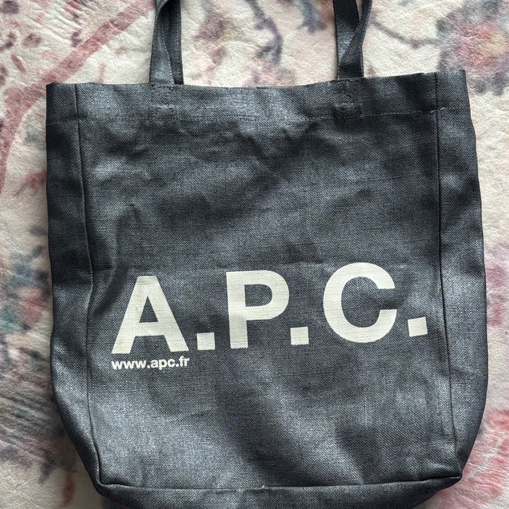 APC Black Leather Chain-Handle Shoulder Bag Women’s Crossbody + Cloth Tote Bag - Picture 8 of 8